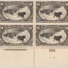$1 black Western Cattle in Storm block of four