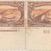 $2 orange brown Mississippi River Bridge pair