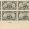 50c sage green Western Mining Prospector block of six