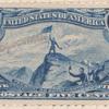 5c dull blue John Charles Fremont on the Rocky Mountains single