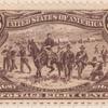 8c violet brown Troops Guarding Wagon single