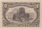 10c gray violet Hardships of Emigration single