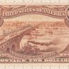 $2 orange brown Mississippi River Bridge single