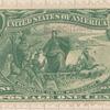 1c dark yellow green Jacques Marquette on the Mississippi single