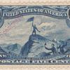 5c dull blue John Charles Fremont on the Rocky Mountains single