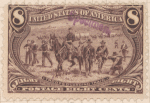 8c violet brown Troops Guarding Wagon single
