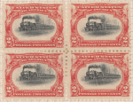 2c Empire State Express block of four
