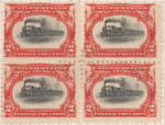 2c Empire State Express block of four