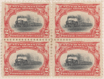 2c Empire State Express block of four