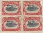 2c Empire State Express block of four