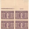 3c violet James Monroe block of four