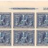 5c blue Pocahontas block of six