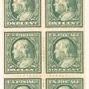 1c green Franklin booklet pane of six