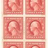 2c carmine Washington booklet pane of six