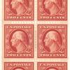 2c carmine Washington booklet pane of six