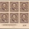 4c dark brown Lincoln block of six