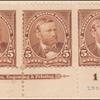 5c chocolate Grant strip of three
