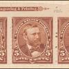 5c chocolate Grant strip of three