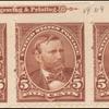 5c chocolate Grant strip of three