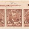 5c chocolate Grant strip of three