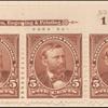 5c chocolate Grant strip of three