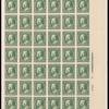 1c green Franklin sheet of sixty