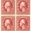 2c carmine Washington block of four