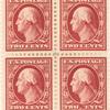 2c carmine Washington block of four