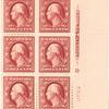 2c carmine Washington block of six