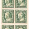 1c green Franklin booklet pane of six