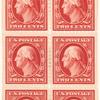 2c carmine Washington booklet pane of six