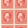 2c carmine Washington booklet pane of six