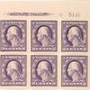 3c deep violet Washington block of six