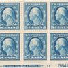 5c blue Washington block of six