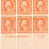 6c red orange Washington block of six
