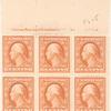 6c red orange Washington block of six