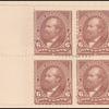 6c dull brown Garfield block of four