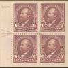 6c dull brown Garfield block of four