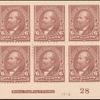 6c dull brown Garfield block of six