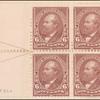 6c dull brown Garfield block of four