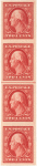2c carmine Washington strip of four
