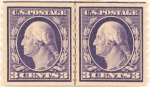 3c deep violet Washington pair