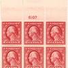 2c carmine Washington block of six