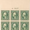 1c green Washington block of six