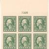 1c green Washington block of six