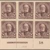8c violet brown Sherman block of six