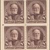 8c violet brown Sherman block of four