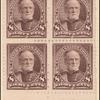 8c violet brown Sherman block of four