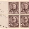 8c violet brown Sherman block of four