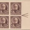 8c violet brown Sherman block of four